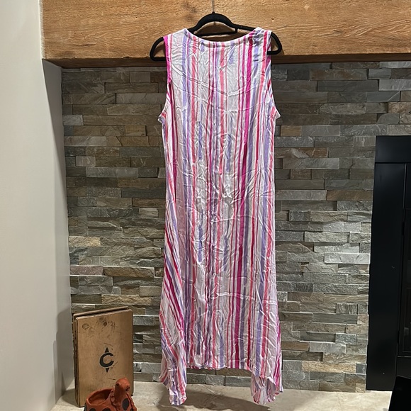 WATER LILY 2 Way Striped Dress XL - Picture 2 of 8